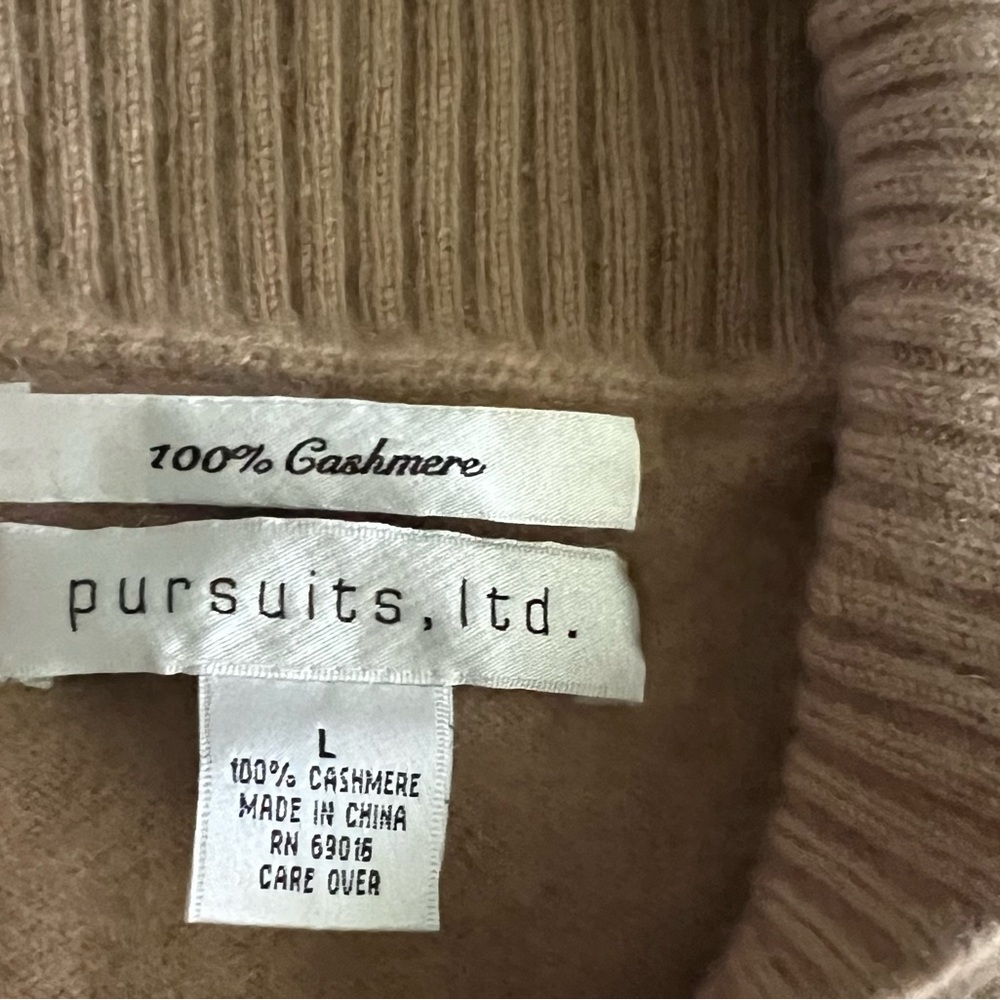 PURSUITS, ITD. Sueter de mujer, Color cafe, talla L, 100% Cashmere. - Picture 5 of 5